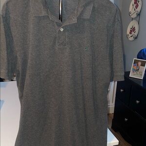 Men’s Gray Polo Shirt Length 26” , Pit to Pit 21”